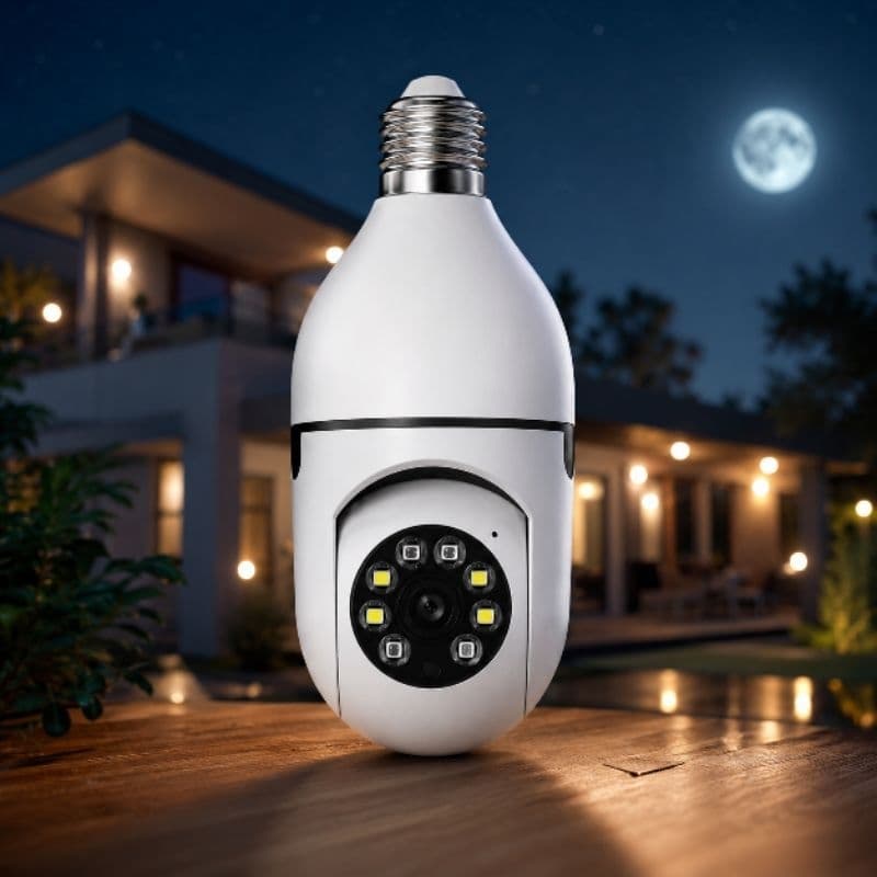Câmera Lâmpada Smart Wi-Fi Proteja Sua Casa Pelo Celular