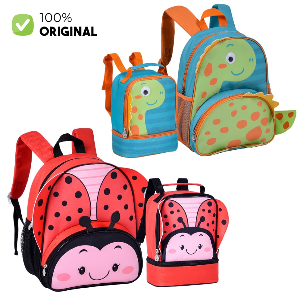Mochila Infantil Feminina Animais Borboleta Rosa Clio Pets Original