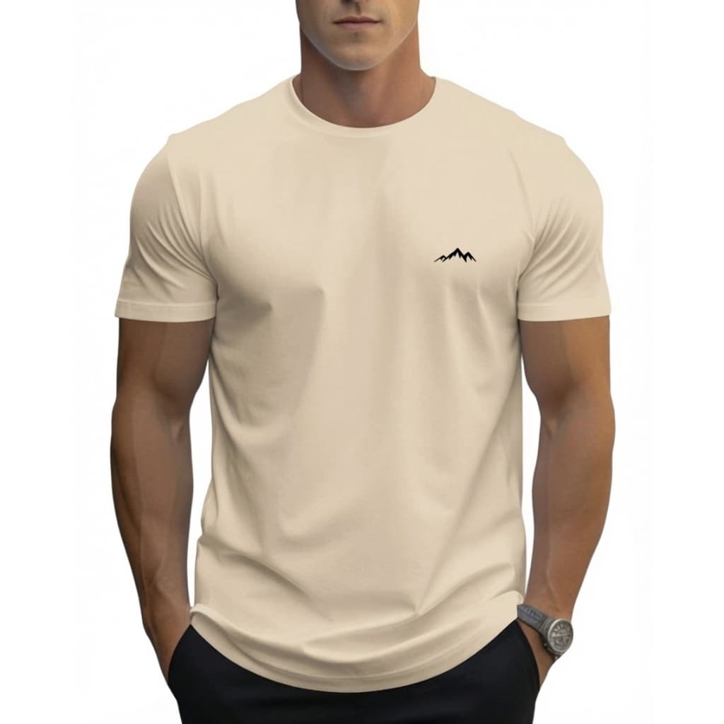 Camiseta Camisa Basica Masculina Montanha 100% Algodão 30.1 Academia Unissex T-shirt envio rapido