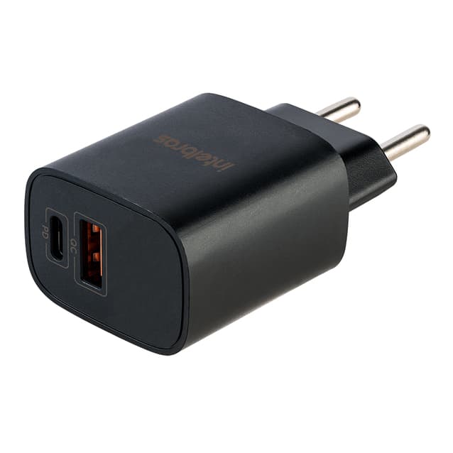 Carregador Turbo  Entrada TIPO-C e USB  Fonte Tomada Ótima Qualidade Cor preta Fast Usb-c Ec11Power Bivolt Intelbras