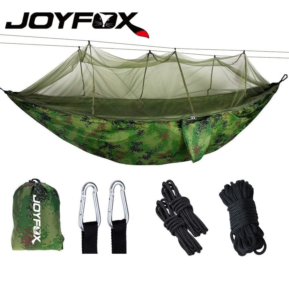 Rede De Dormir Descanso Com Mosquiteiro Camping 300kg JOYFOX