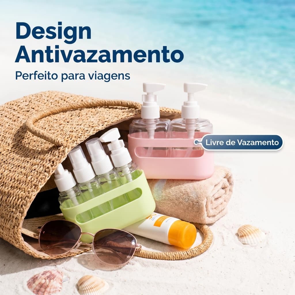 Organizador Viagem Frascos Recipientes Para Cosméticos