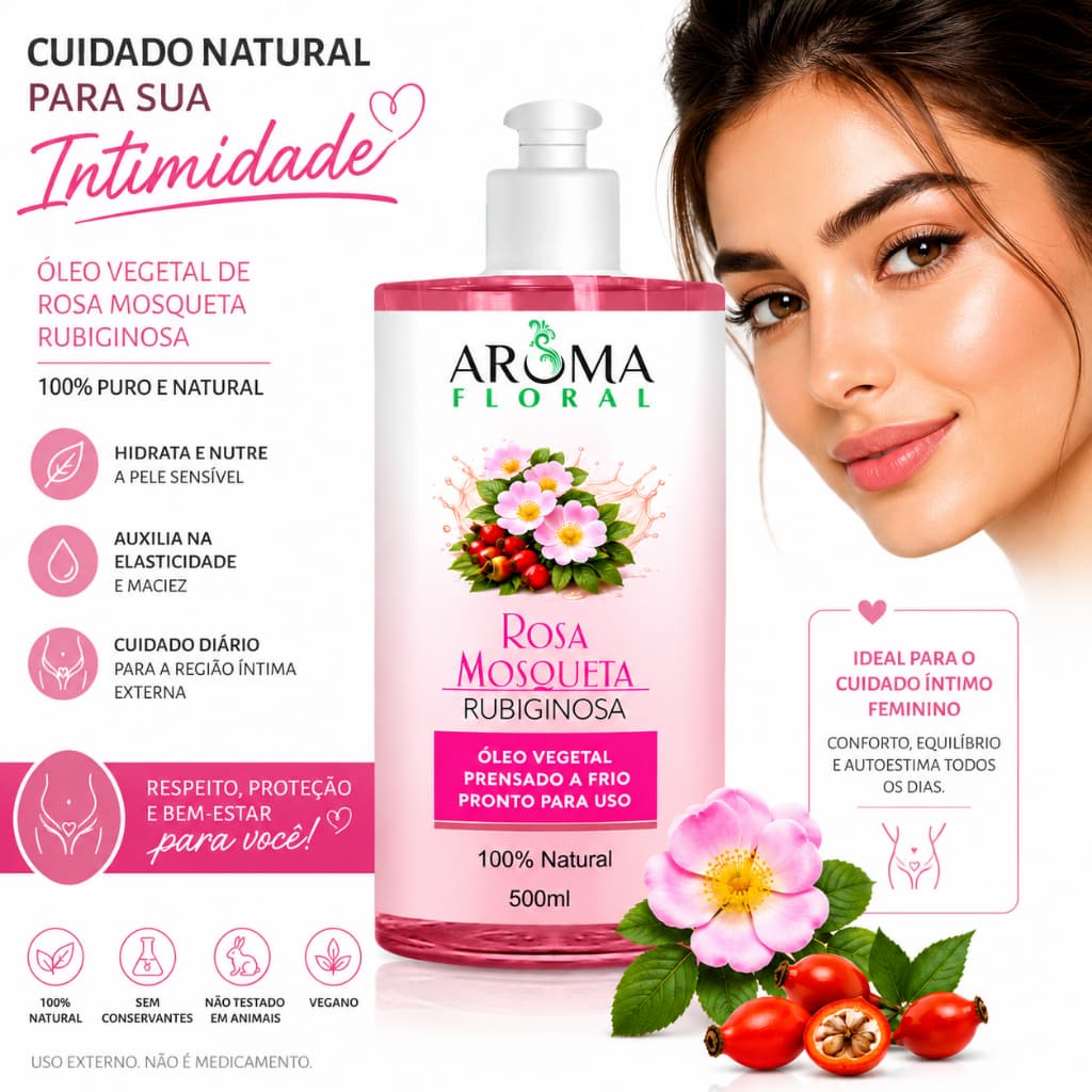 Óleo Vegetal Rosa Mosqueta Rubiginosa 100% Natural Pronto Para Uso Prensado a Frio