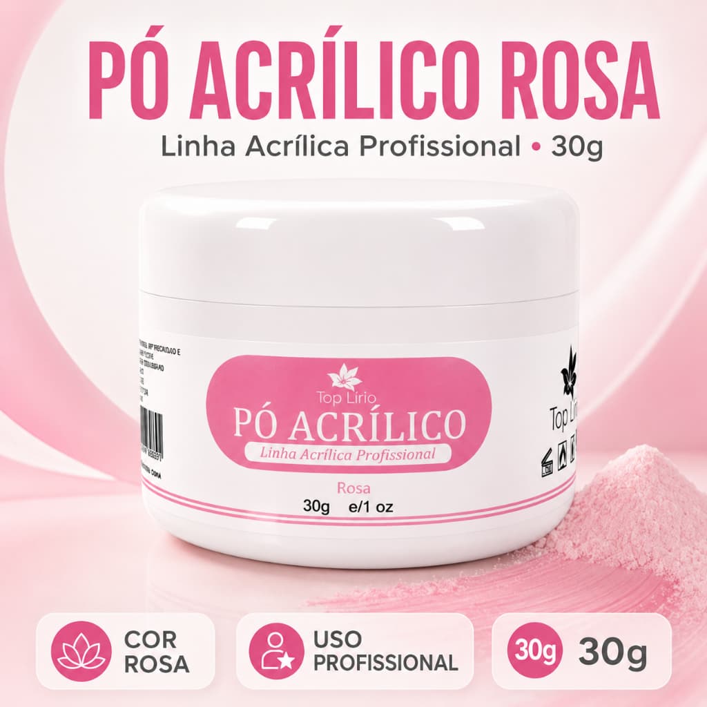 Pó Acrílico Lemoonc 30g Nails