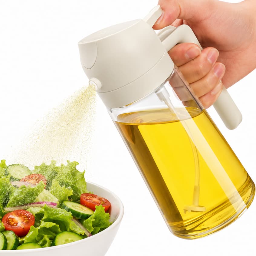 Borrifador Galheteiro Vidro 470ml Dosador Azeite Vinagre Cozinha Prática Elegante
