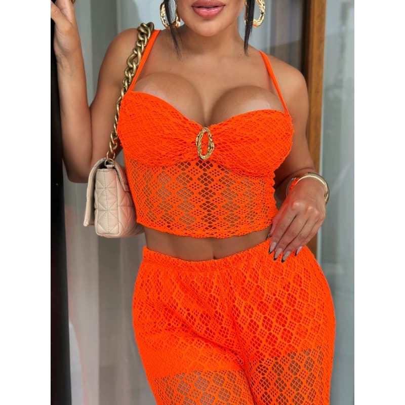 Cropped moda feminina em renda moda praia resort tendência moda verão novidade modinha bojo festa neon luxo