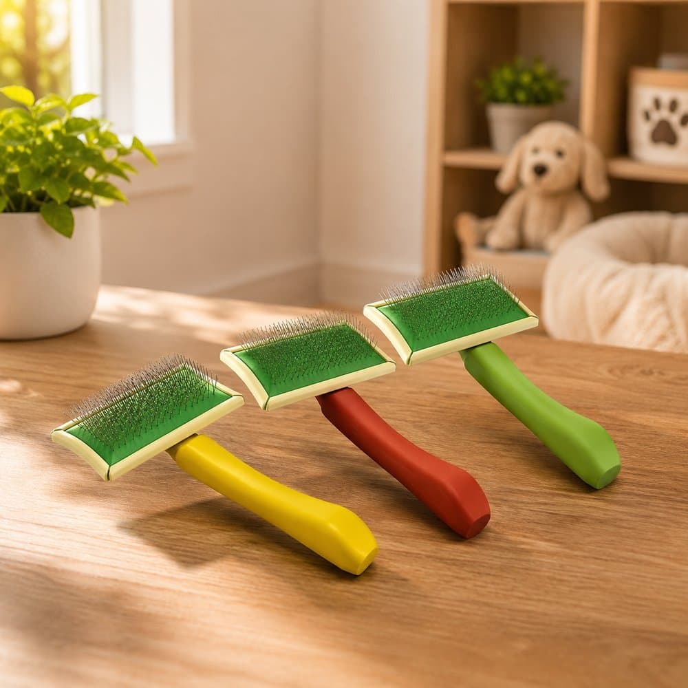 Escova Rasqueadeira Pet Tira Pelos Mortos Cães Gatos Remove Nó