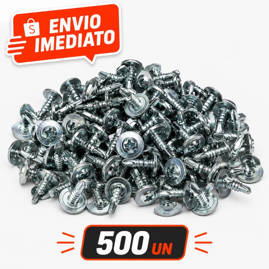 Parafuso Auto Brocante Flangeado Philips 4,2x16 KIT 500un Steel Frame Zincado