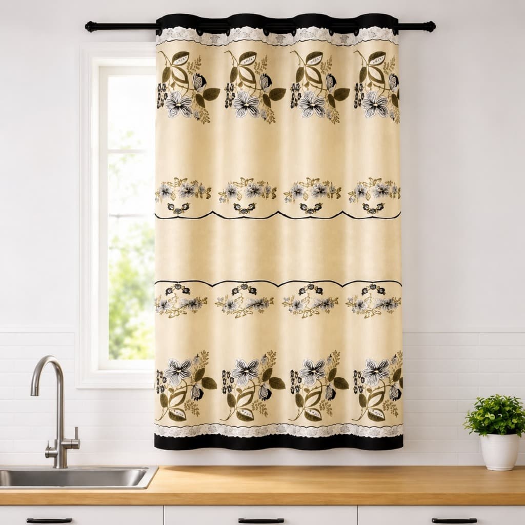 Cortina Cozinha OXFORD Lisa E Estampada 1,00x1,50cm- FOLHA UNICA- 1 LADO