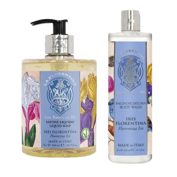 Sabonete Liquido Para Mãos E Espuma De Banho Para Corpo Corporal Original La Fiorentina - Iris 500ml