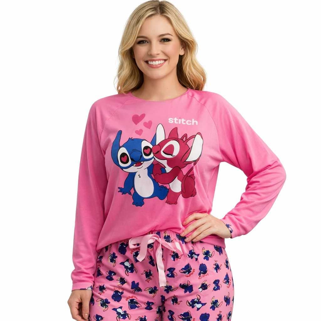 Pijama Feminino Adulto Manga comprida Longo Inverno