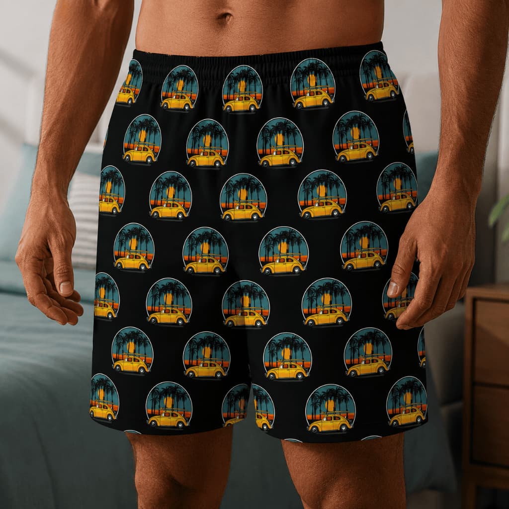 Cueca Samba Canção Estampa Fusca antigo Vintage Raridade Beetle