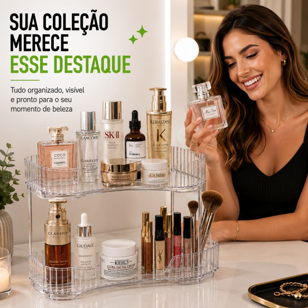 Prateleira Organizador De Banheiro Porta Maquiagem Multiuso Closet