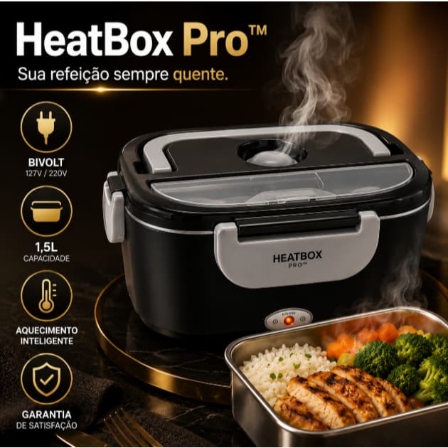 Marmiteira Elétrica Bivolt 1,5L Portátil Térmica Compacta Para Aquecer Refeições .