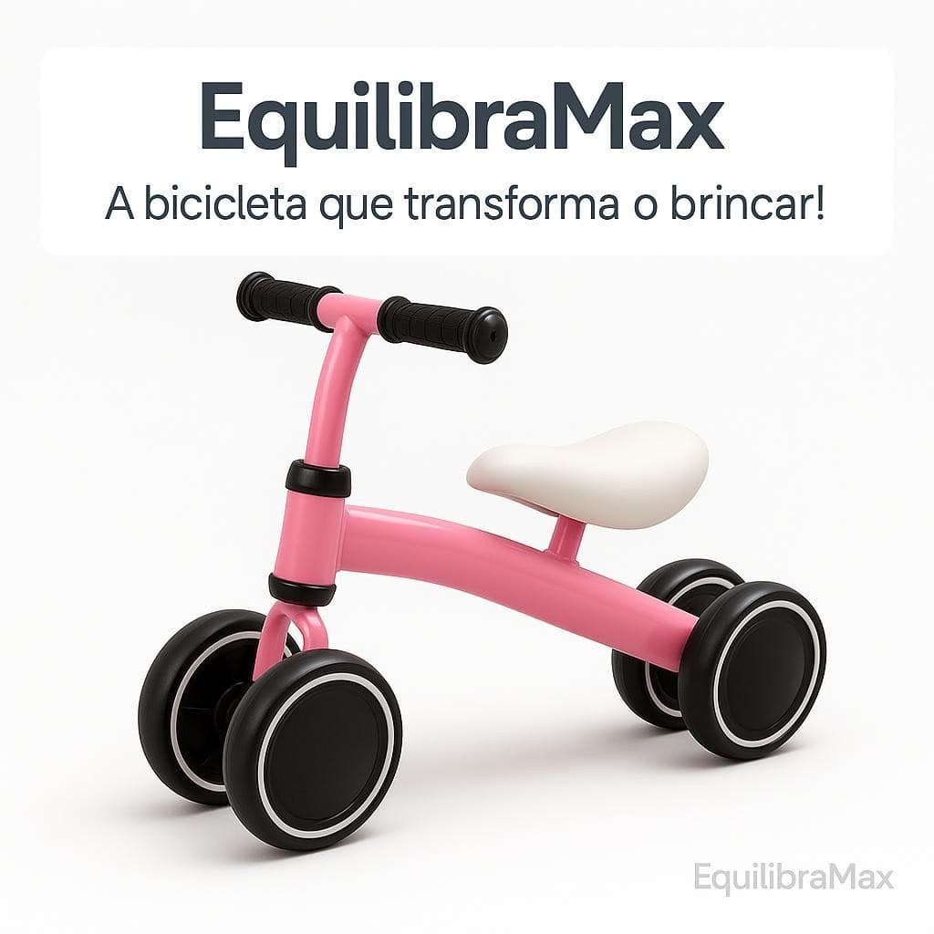 Bicicleta Infantil Equilibrio Rosa Leve Ajustável Diversão brincadeira saudavel exercicio segurança segurança  segurança