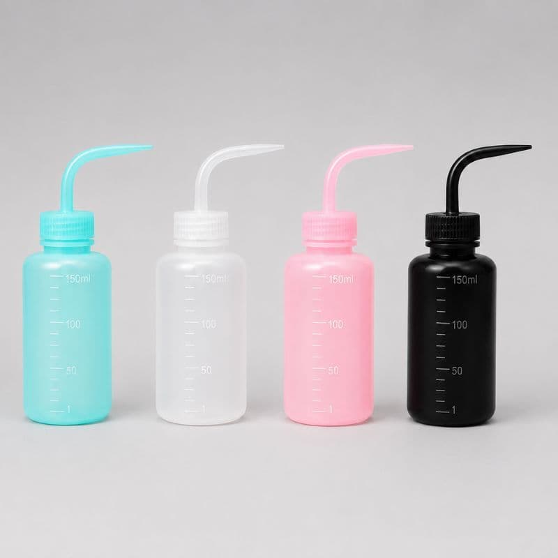 Frasco Pisseta 150ml Com Graduação Para Higienização De Cílios