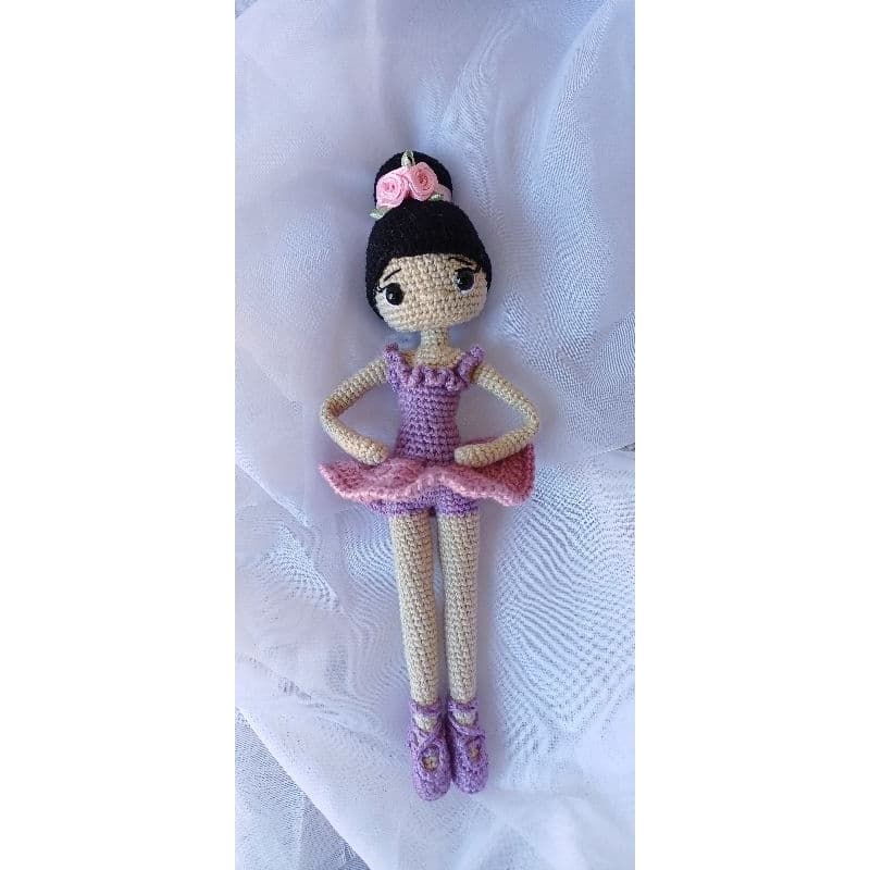 boneca bailarina de crochê Boneca amigurumi bailarina  sapatilha de balé vestido de bailarinae