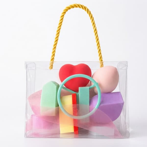 kit 10 ESPONJAS DE MAQUIAGEM COM SUPORTE
