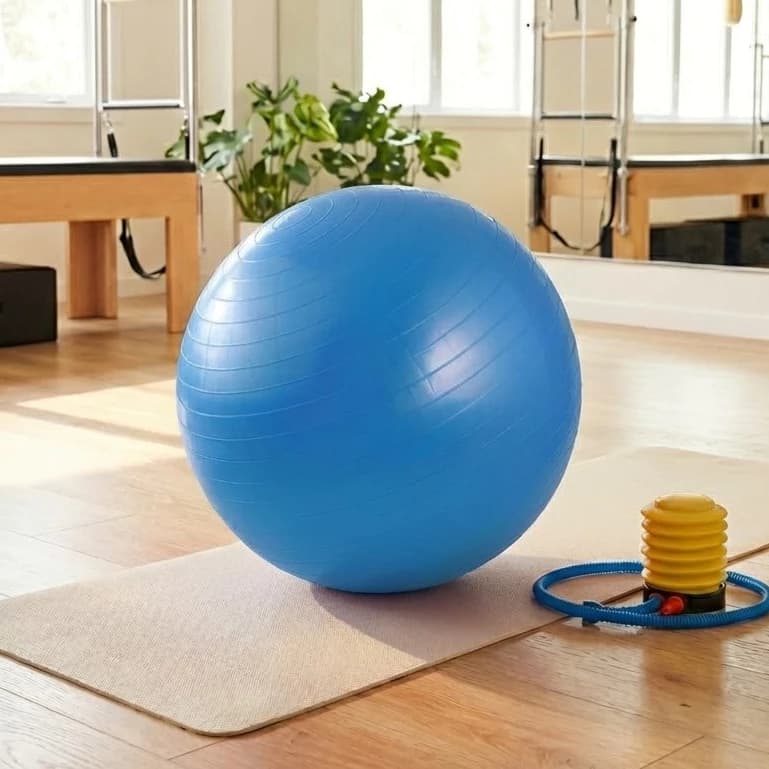 Bola De Pilates Fisioterapia Treino 65cm Exercício Elástica Funcional Yoga Academia Treino em Casa