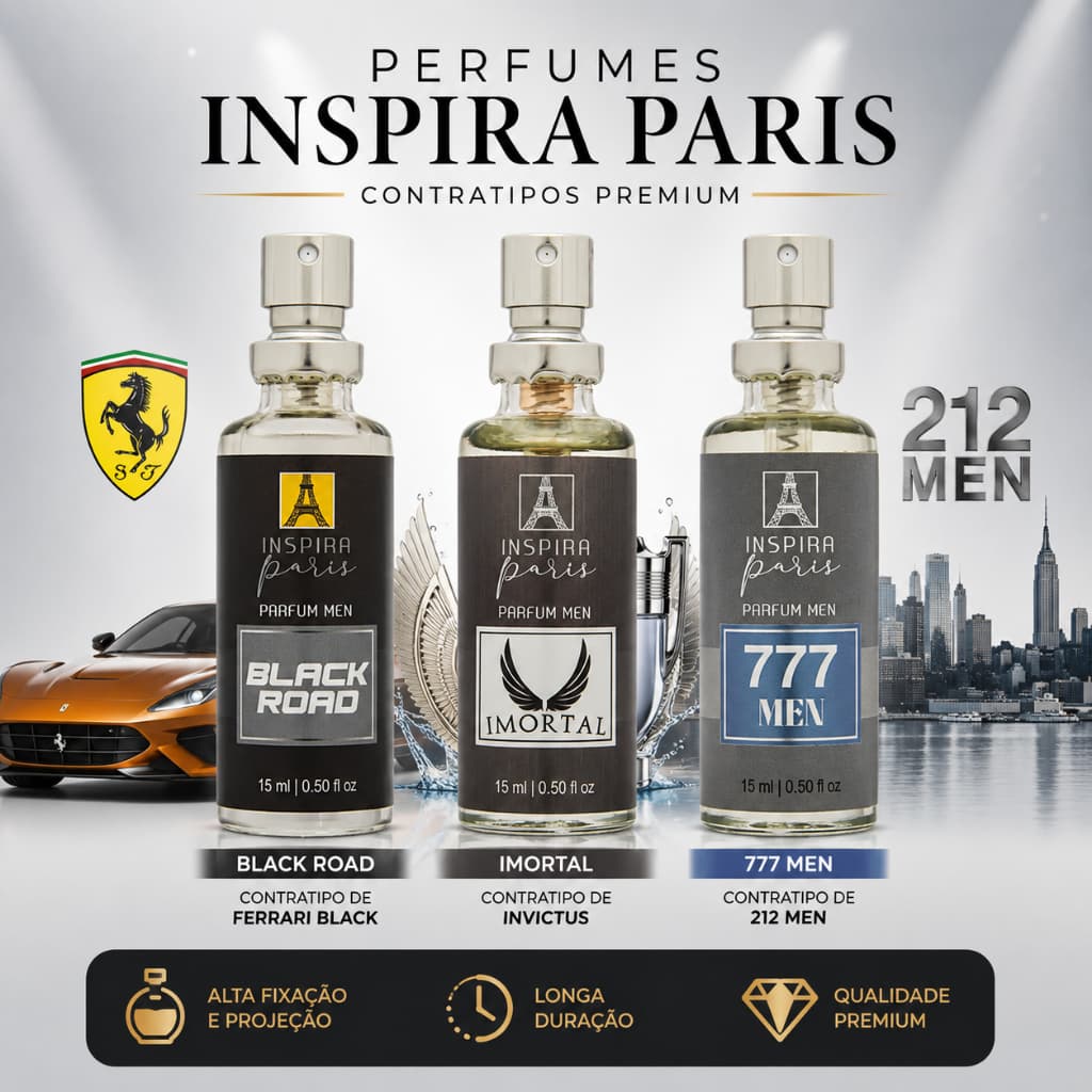Perfume Masculino Inspira Paris 15ml Contratipo Premium Alta Fixação