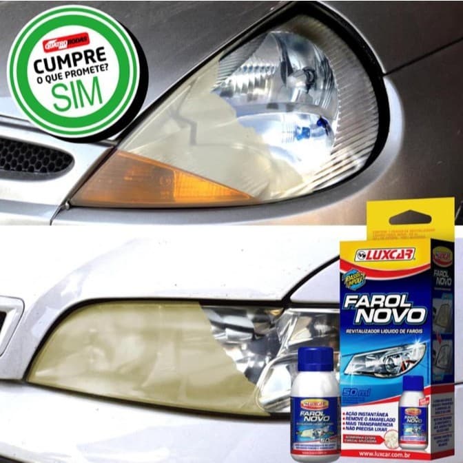 Renovador De Farol Luxcar - Farol Novo Limpa Farol e Revitalizador