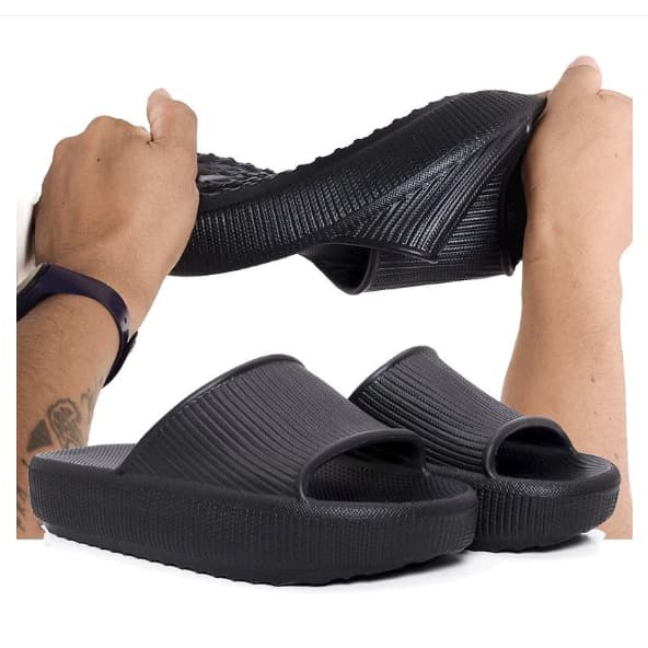 Chinelo Slide Preto Masculino Chinelo TIPO Nuvem Ortopédico