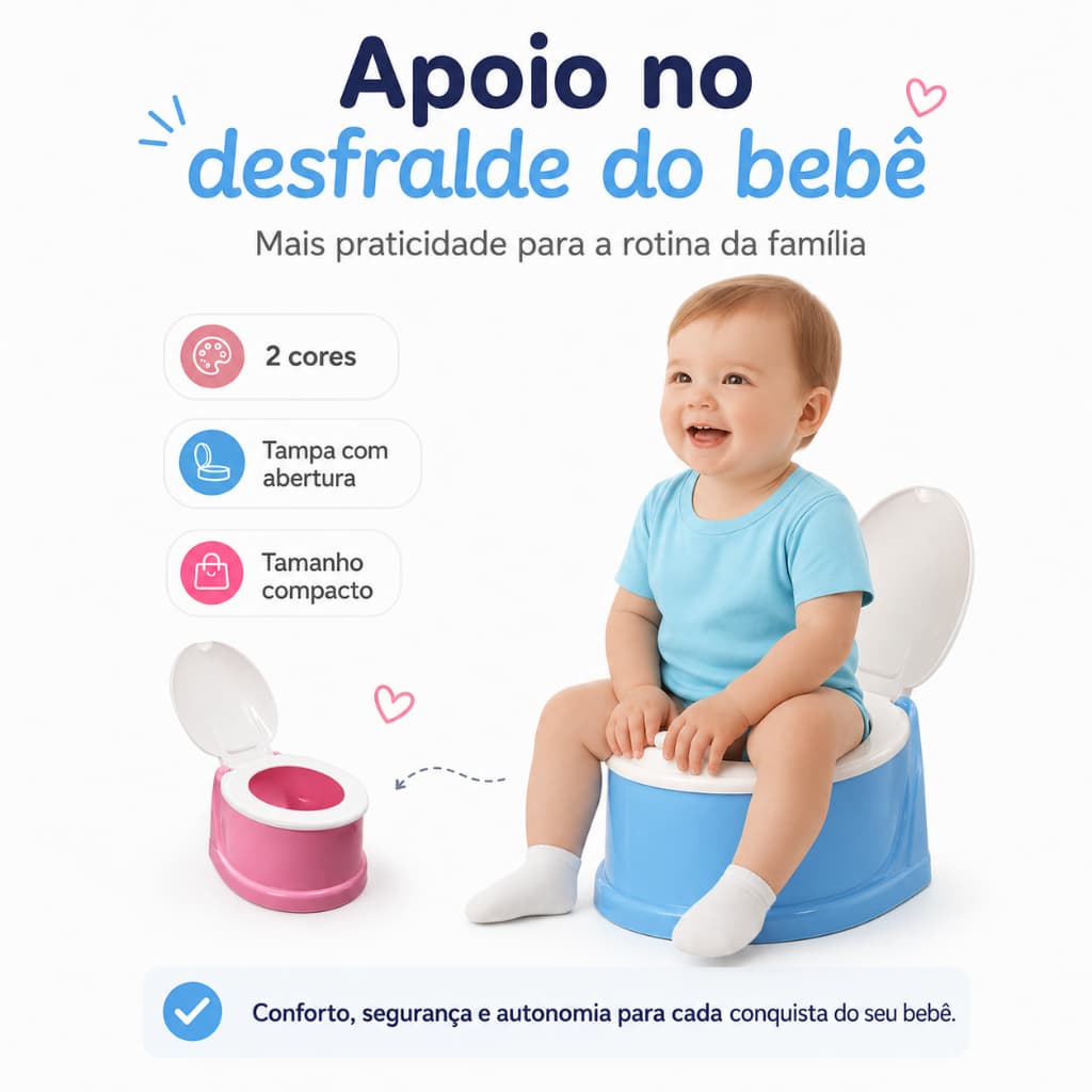Troninho Infantil Penico para Bebê | Pinico Desfralde Menino e Menina