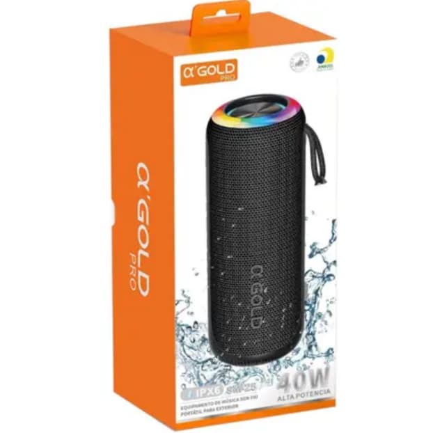 Caixa de Som Bluetooth Portátil Á Prova d'agua A'gold SM-25