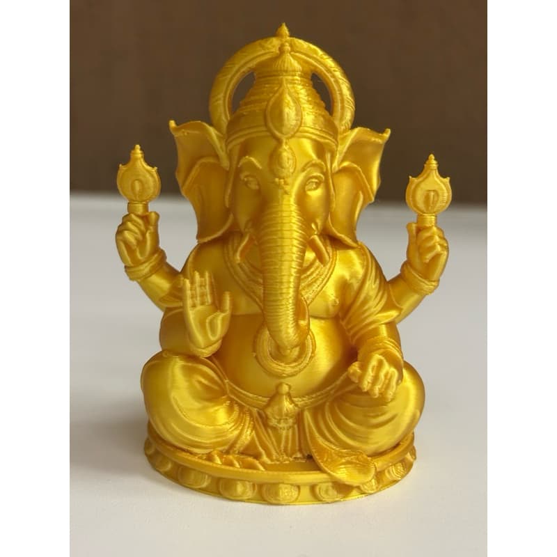 Mini Estátua Lord Ganesha em Plástico Hindu Deus Hinduísmo Religioso Fortuna Dinheiro