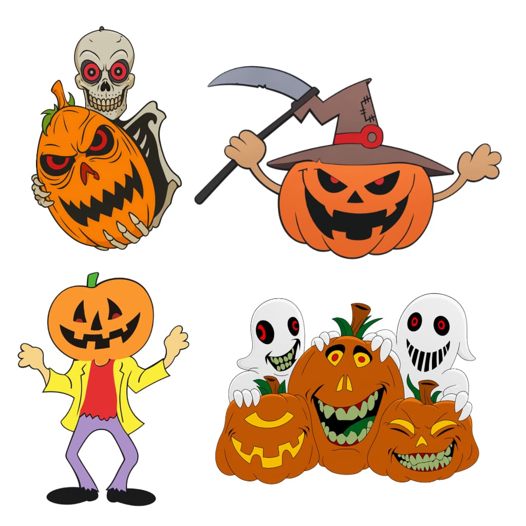 Painel De Halloween Decoração Abóbora Para Festa Em Eva