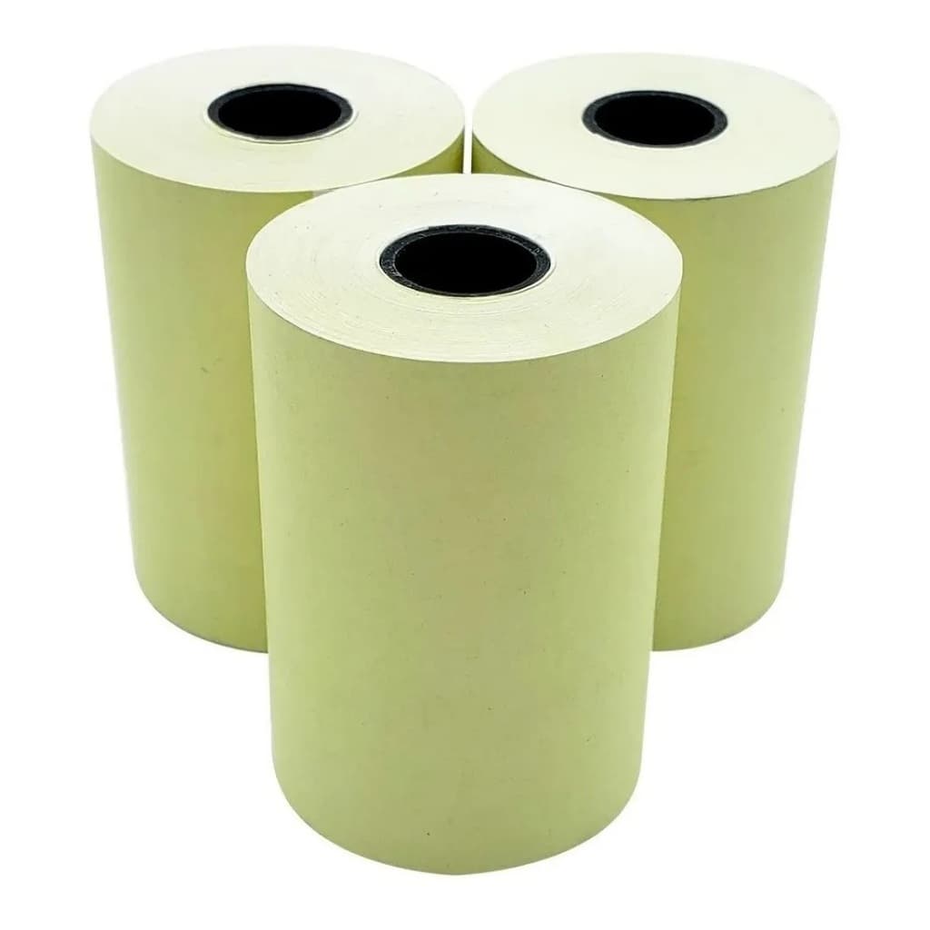 Bobina Térmica 57x10 Amarela 57mm 58mm P/Cartão Crédito 10 Unidades