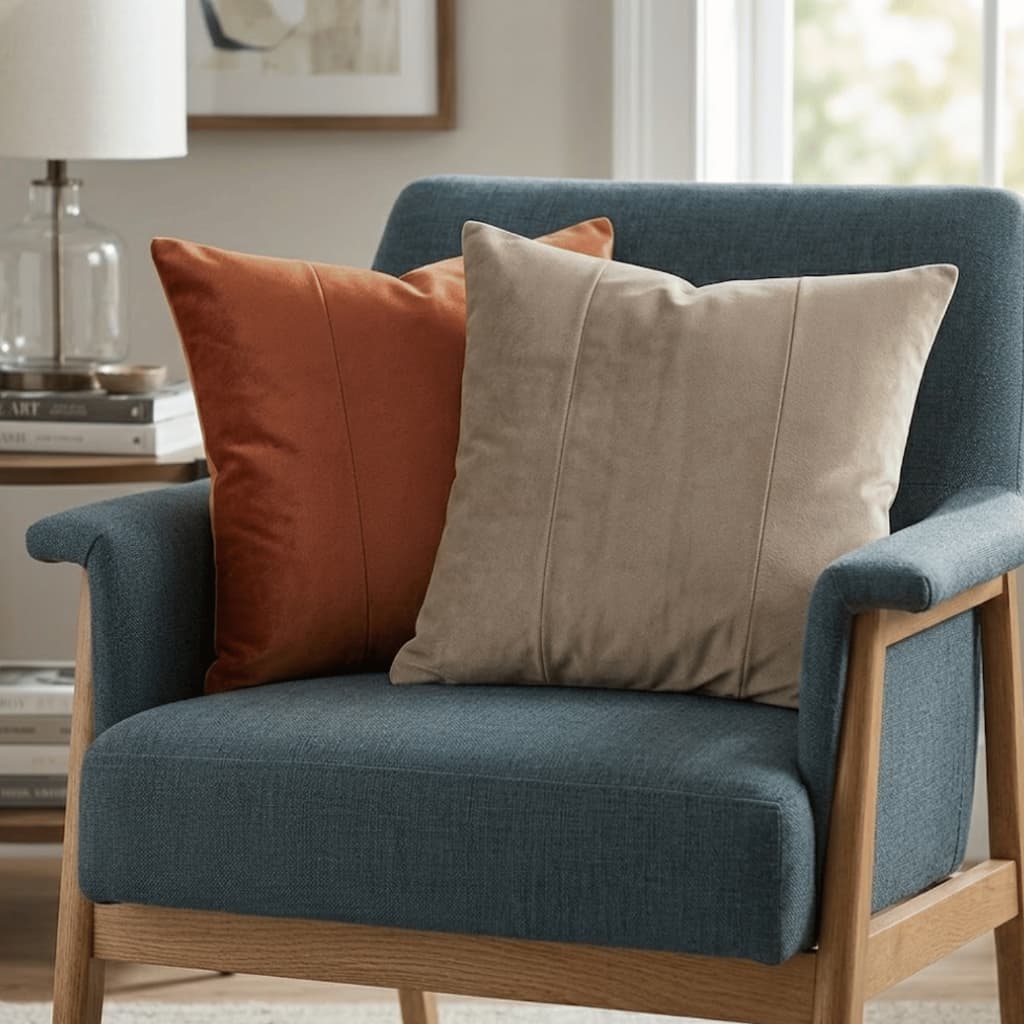 Kit 2 Capas de Almofada Suede Aveludado Com Zíper Moderno Alta Qualidade Envio Imediato Luxo Moderno