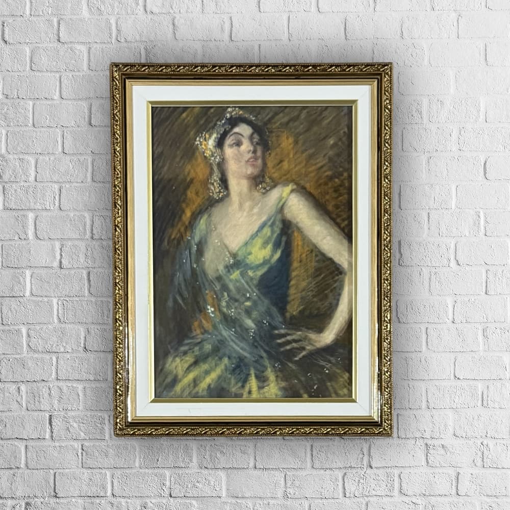 Quadro decorativo | arte clássica | moldura com vidro | Ruth St. Denis