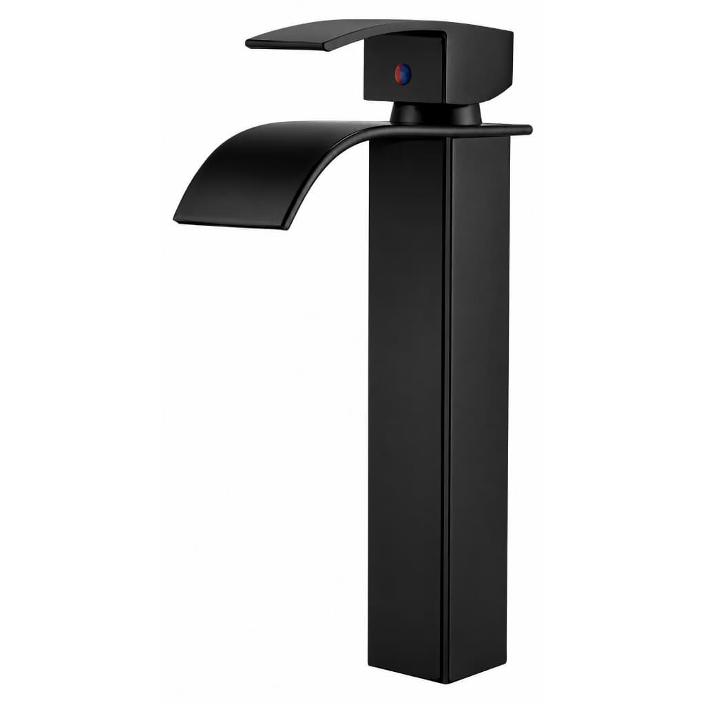 Torneira Monocomando Cascata Slim Alta Black Preto Fosco