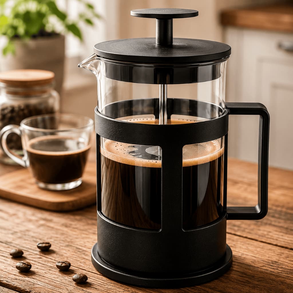 Prensa Francesa 350ml Cafeteira Manual Cremeira de Leite Vidro Borossilicato Filtro Inox Café Chá Capuccino Kit 1 2 3 4