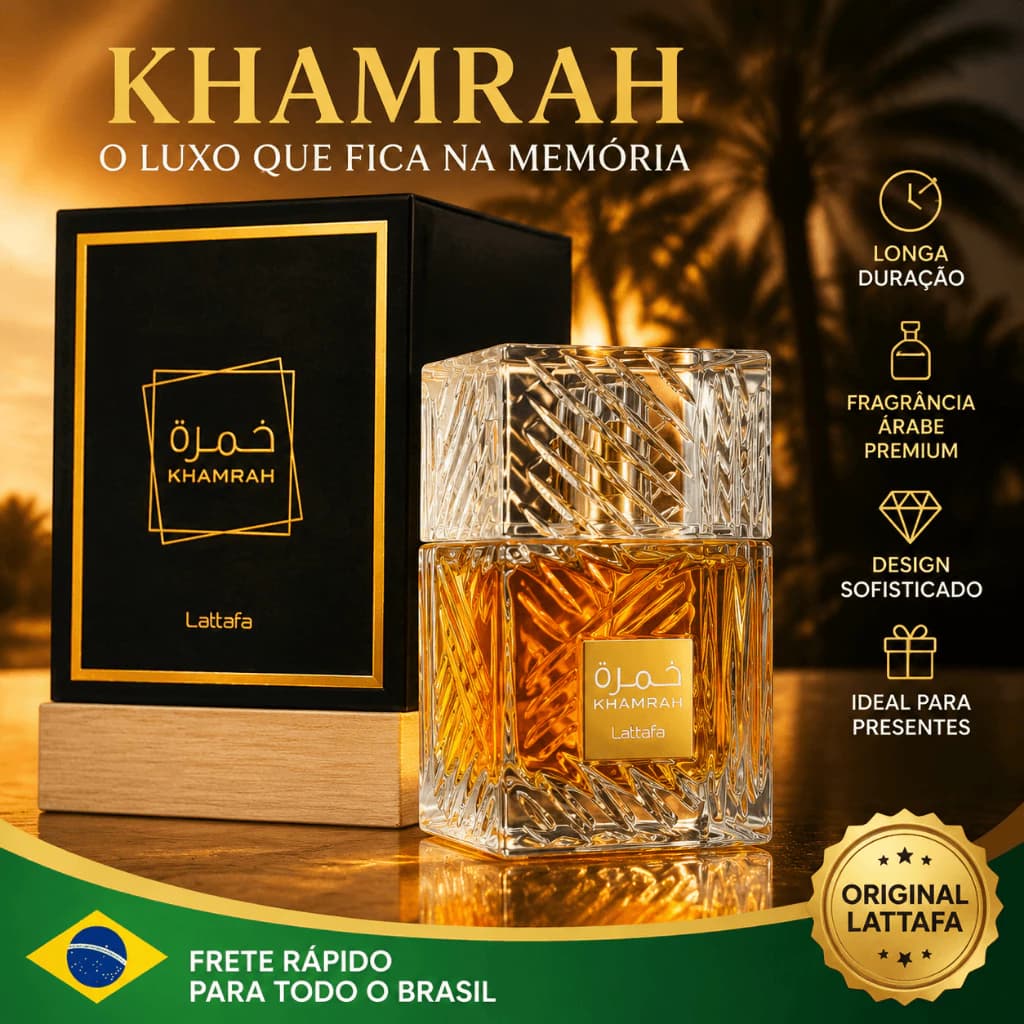 Perfume masculino Lattafa Kamra, versão árabe importada original, 100 ml | Alta aderência e qualidade excepcional, aroma