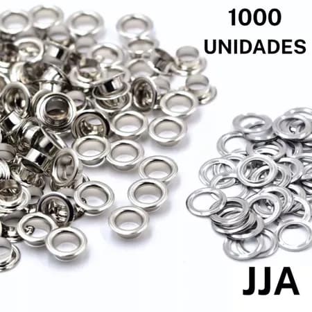 1000 Ilhós Nº 0 (com Arruela) para Lona Banner Cortina e Tapeçaria Alta Resistência