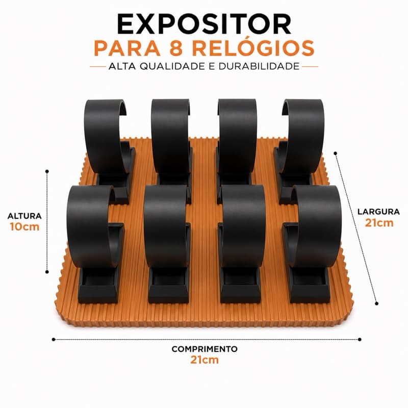 Suporte Organizador Para 8 Relógios Expositor Porta Relógio  Premium