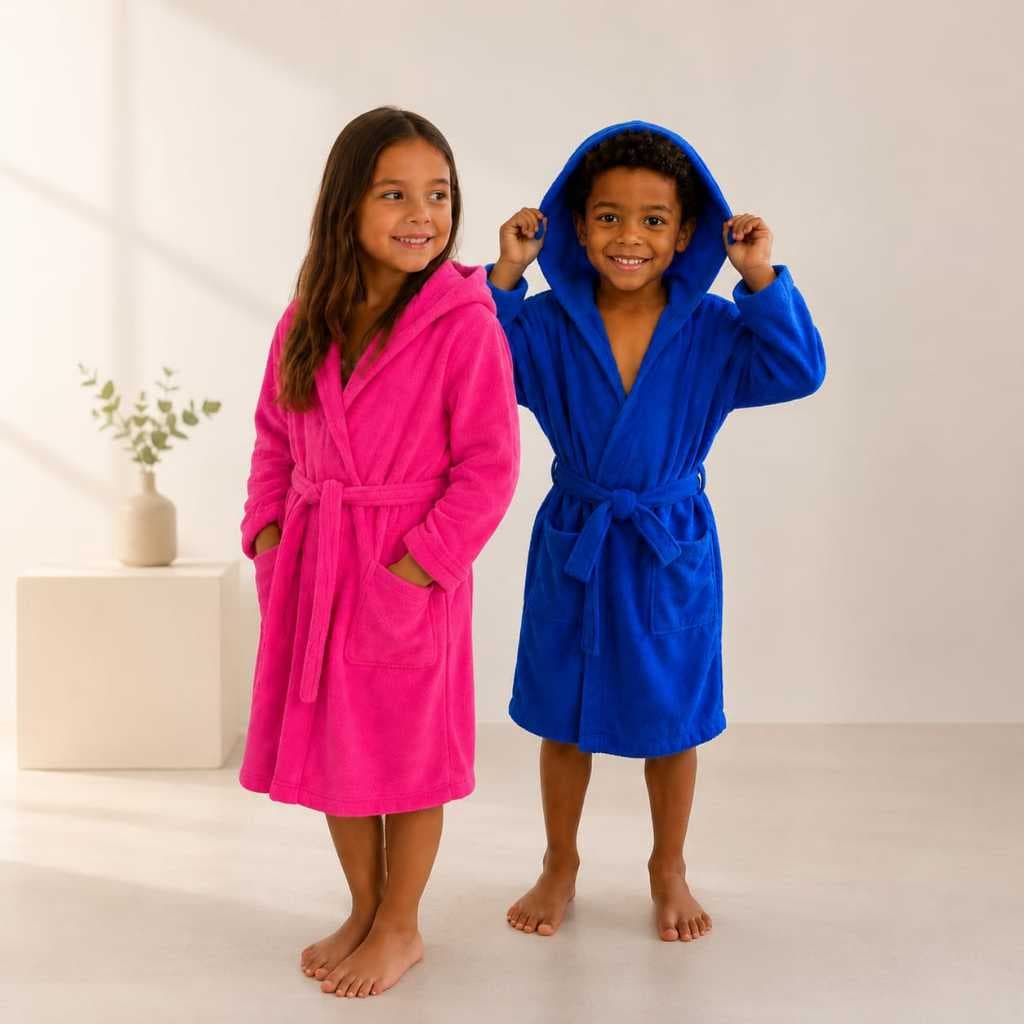 Kit 02 (DOIS ) Roupão Infantil Com Toca Unissex Microfibra