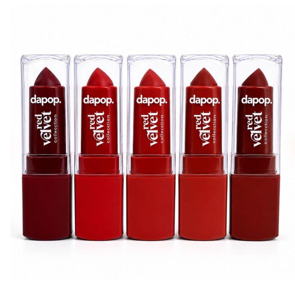Batom Matte Em Bala Dapop Cor Red Velvet Textura Macia Longa Duração