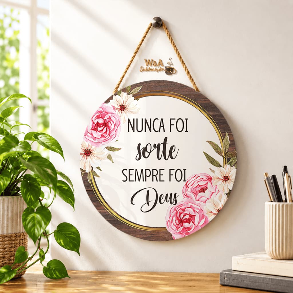 Placa Decorativa Parede MDF 20x20 Decoração Casa Enfeite Decorativo