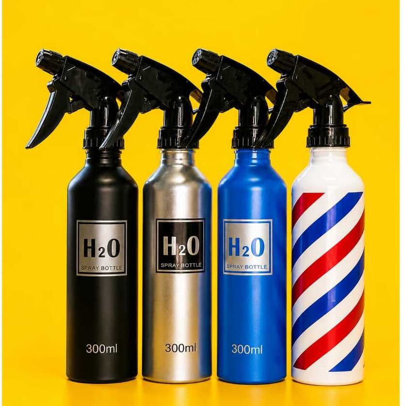 Borrifador de Água de Plástico H2O para Barbeiro Profissional 300ml (escolha a cor)