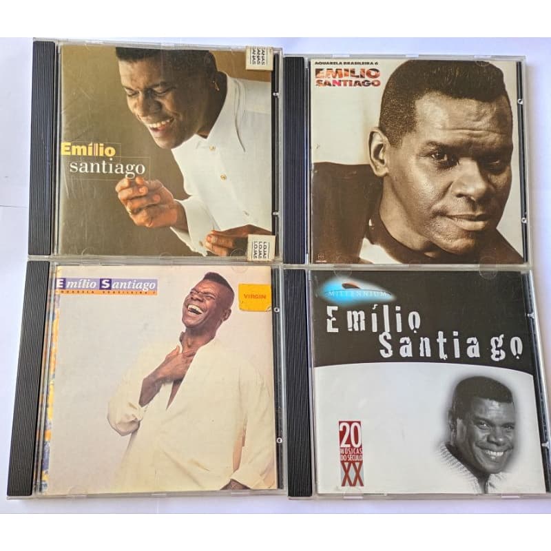 Cds: Emílio Santiago - Aquarela Brasileira 6 e 7, Millenium e Emílio - 4 Cds