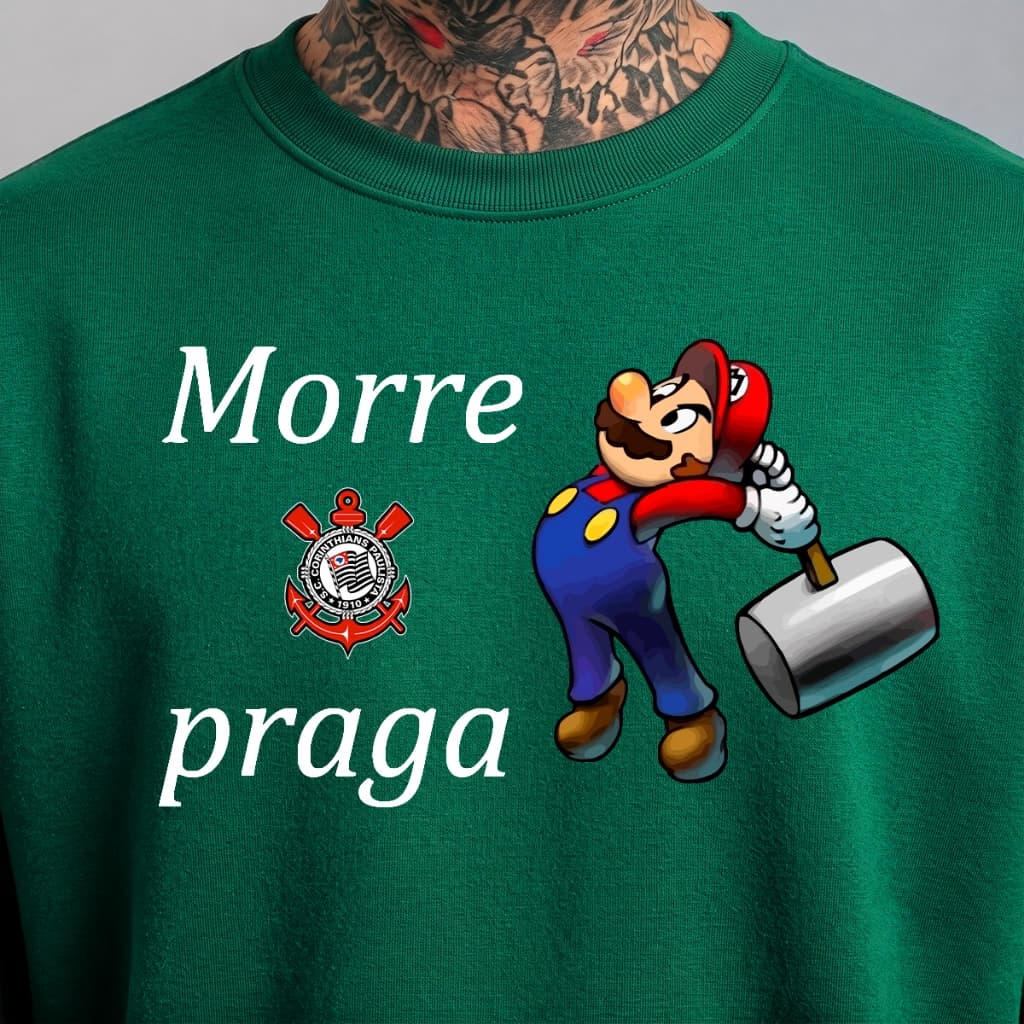 Camiseta Unissex meme morre praga 100% algodão, todos tamanhos envio rápido