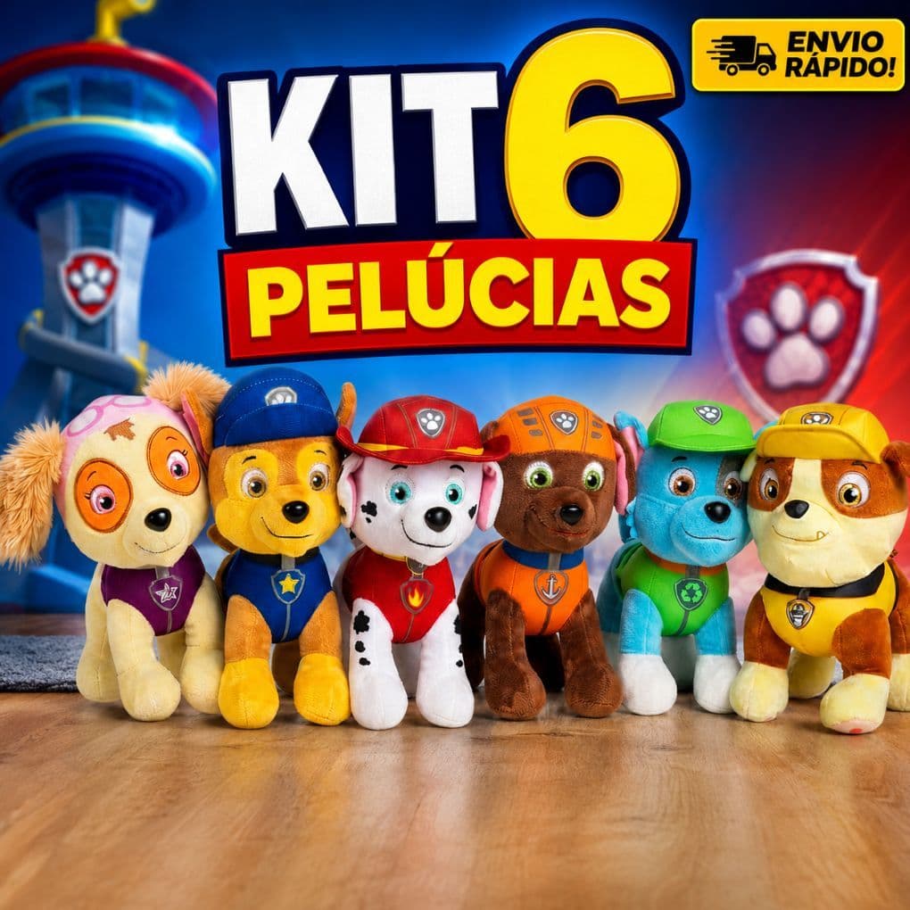 Kit Patrulha Canina pelucia brinquedo de cachorro patrulha brinquedos para presente