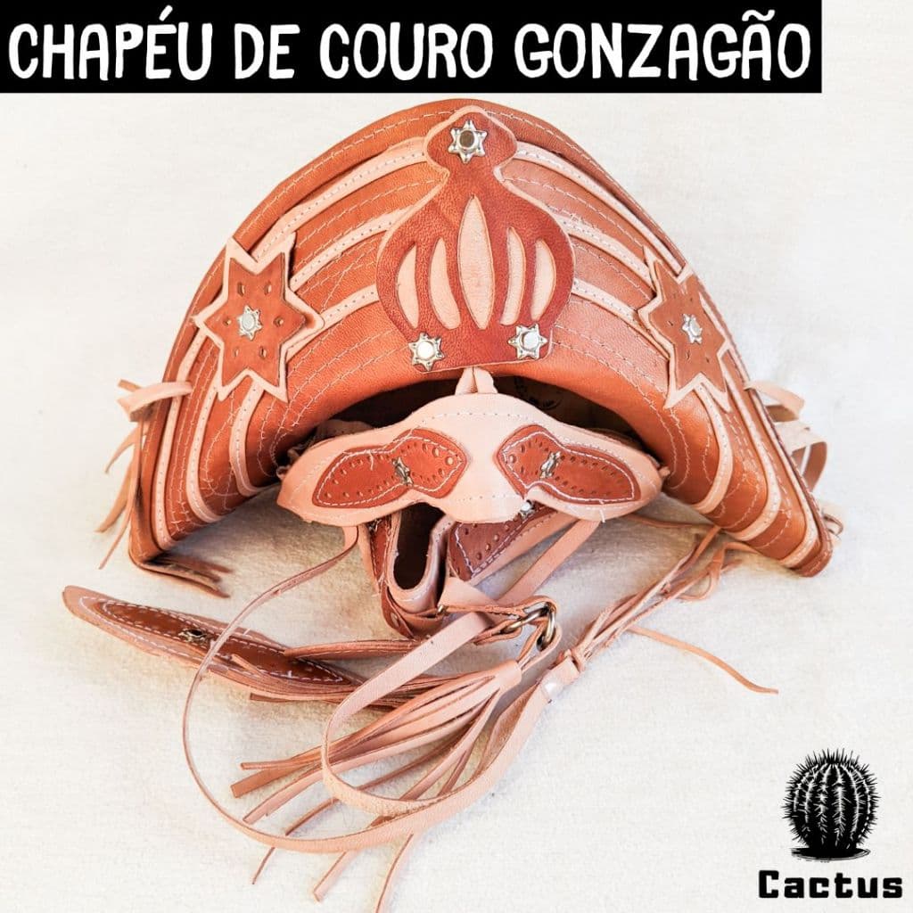 Chapéu de Couro Nordestino Gonzagão Pernambuco Legítimo Cangaço Luíz Gonzaga São joão Festa Junina