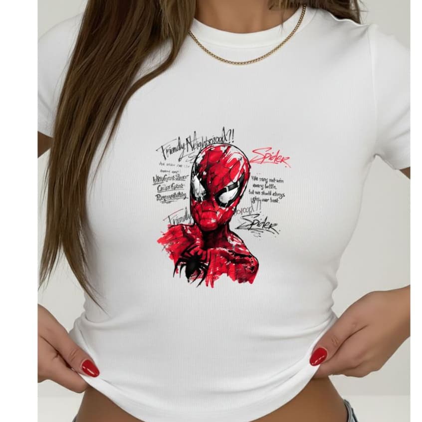 Camiseta Camisa Blusa Blusinha Babylook Babytee Elastano estilosa Girl Feminina Herói