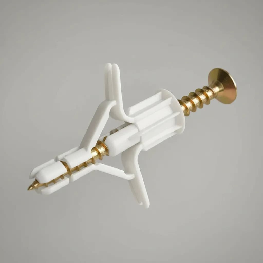 Kit 50 Bucha Aba Fly Nº 2 C/ Anel Drywall Gesso + 50 Parafuso 4,5x50 Cabeça Chata USAF