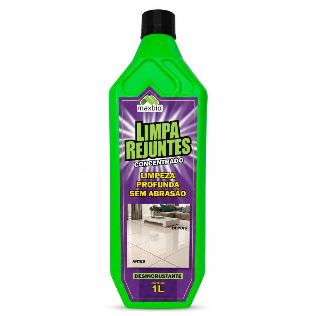 Limpa Rejuntes 1L Maxbio Limpeza Azulejo Pisos Clareamento Encardido Concentrado Original