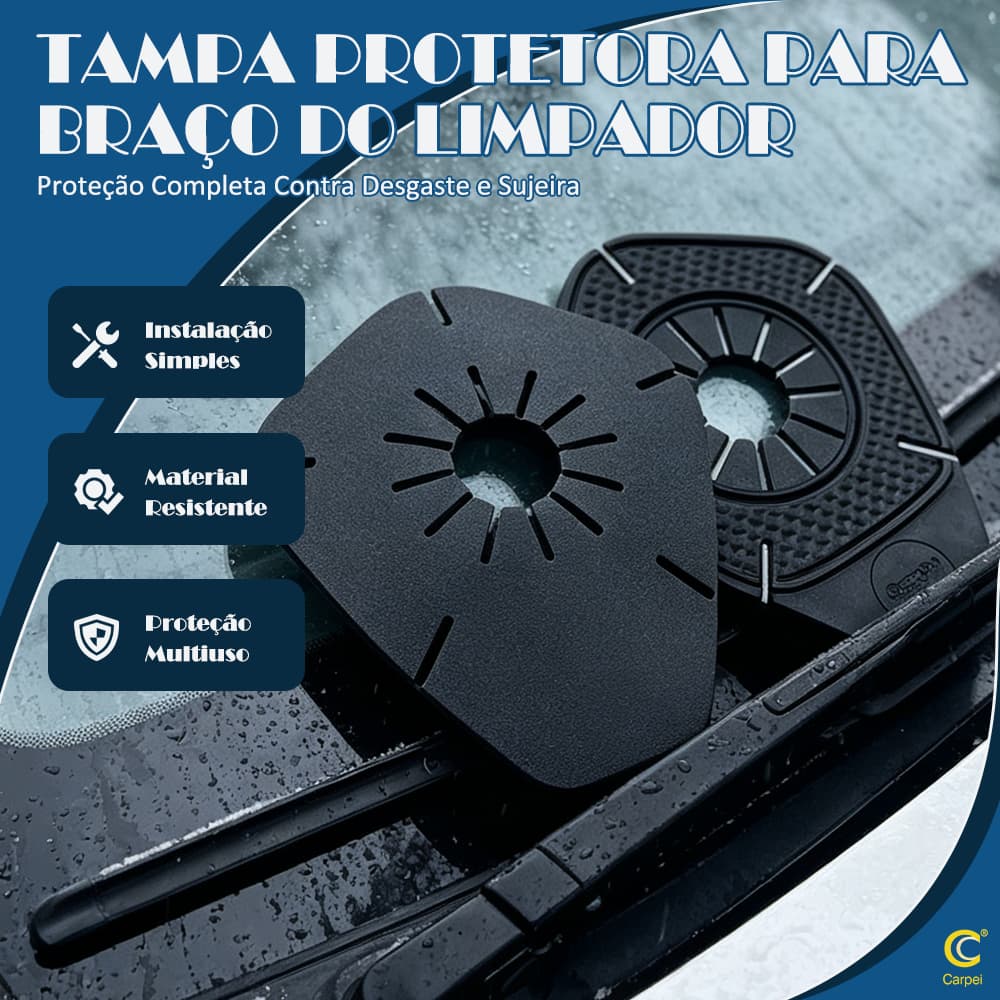 Capa Protetora De Orifício De Limpador De Pára-Brisa De Inferior Silicone À Prova De Poeira De PVC